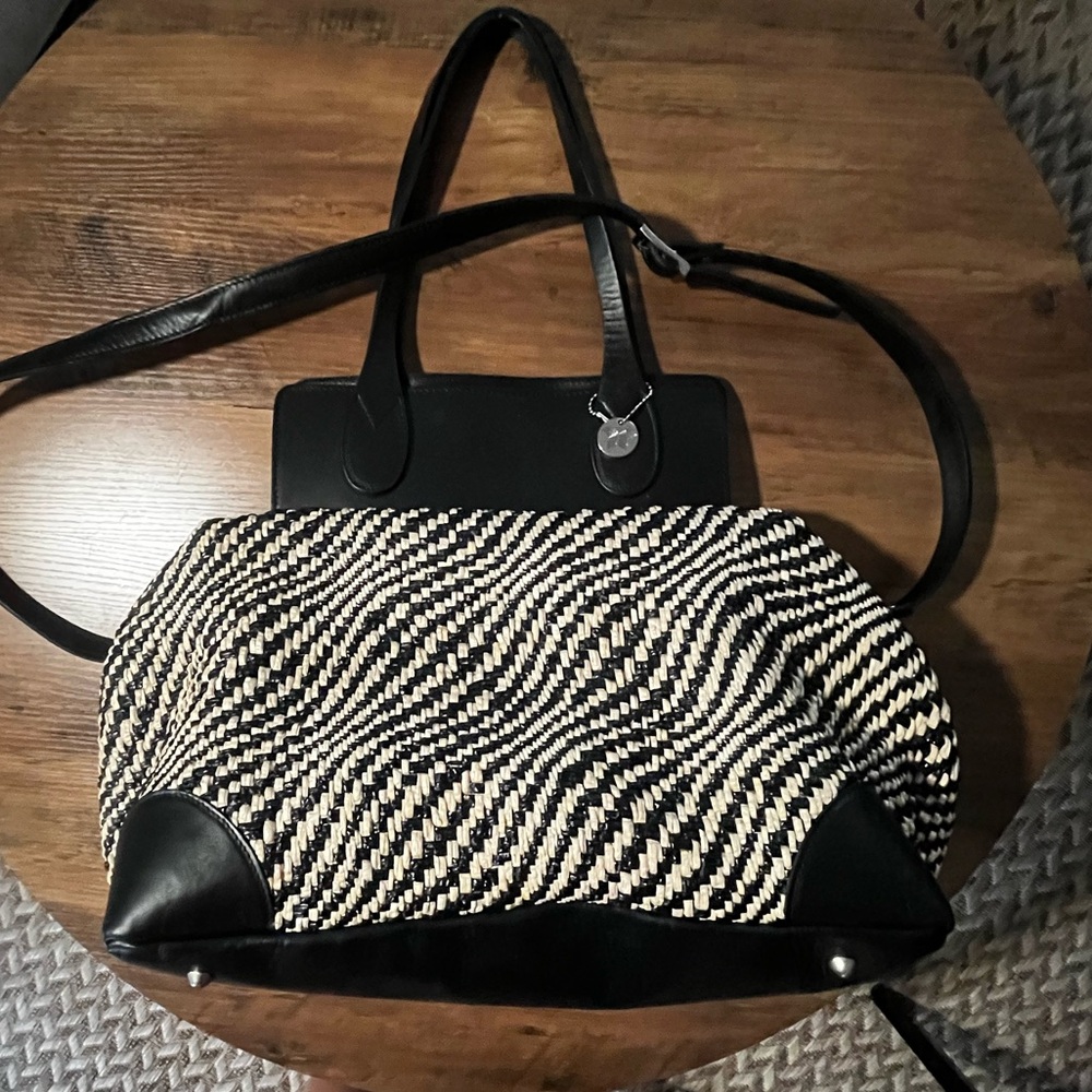 Black and White Patterned Women's Bag